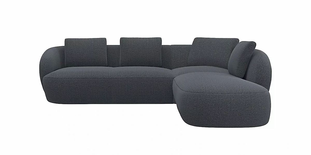 FLEXLUX Ecksofa "Torino, rund, L-Form, Sofa-Ecke mit Ottomane", Modernes, o günstig online kaufen