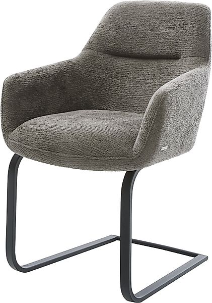 DELIFE Polsterstuhl Pejo-Flex, Freischwinger flach Schwarz günstig online kaufen
