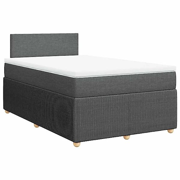 vidaXL Boxspringbett mit Matratze Dunkelgrau 120x200 cm Stoff 3287417 günstig online kaufen
