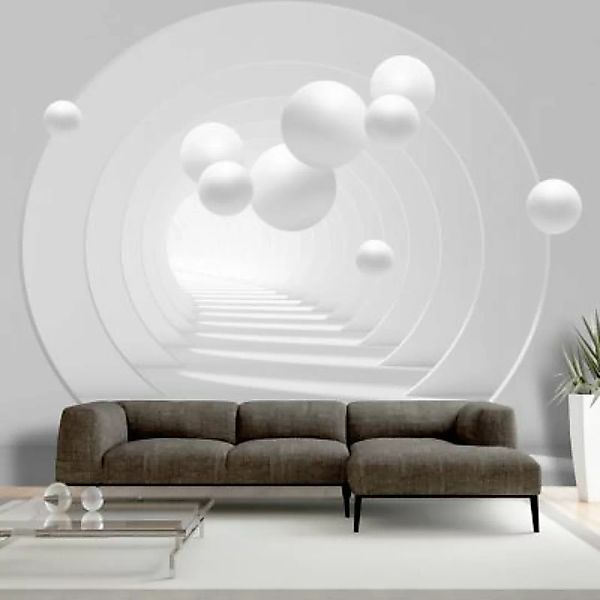 artgeist Fototapete 3D Tunnel schwarz/weiß Gr. 100 x 70 günstig online kaufen