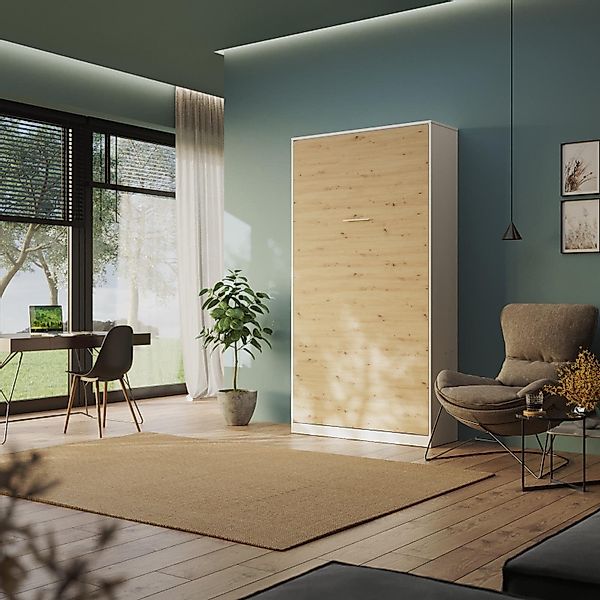 SMARTBett Schrankbett Classic mit Gasdruckfedern 100x200cm günstig online kaufen