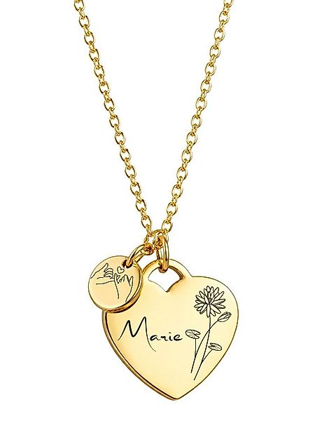 BS Schmuckdesign Kette mit Anhänger mit Gravur Damen Halskette personalisie günstig online kaufen