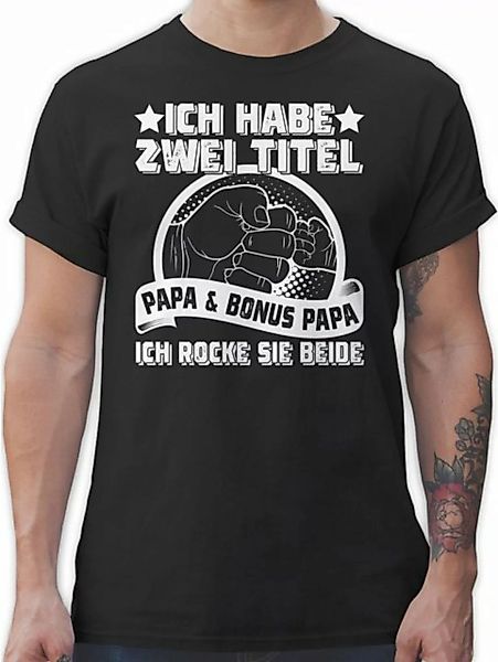 Shirtracer T-Shirt Stiefvater Bonuspapa I Ich habe zwei Titel - Papa und Bo günstig online kaufen
