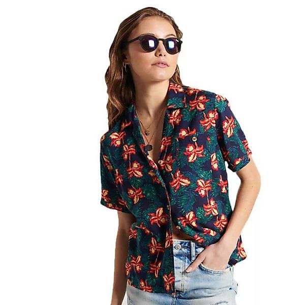 Superdry Resort Kurzarm Hemd XL Navy Floral günstig online kaufen