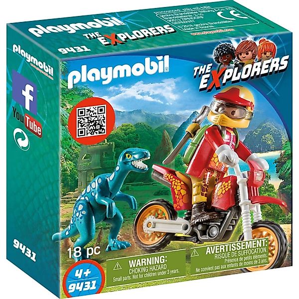 Playmobil® 9431 Motocross-Bike mit Dino Raptor günstig online kaufen
