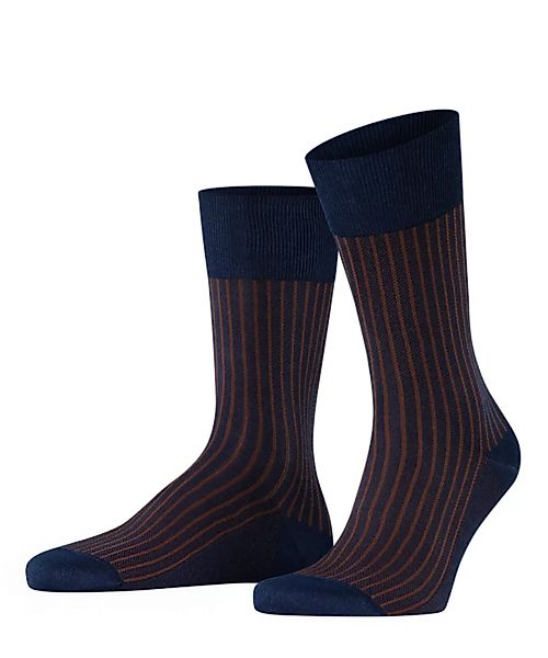 FALKE Oxford Stripe Herren Socken, 43-44, Lila, Jacquard, Baumwolle, 13396- günstig online kaufen