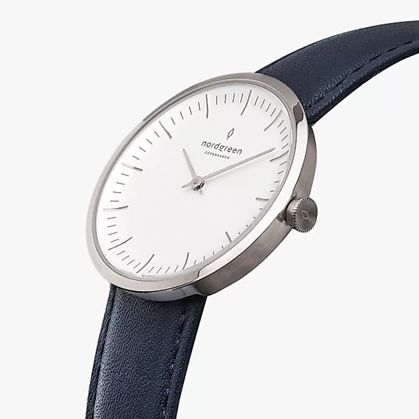 Armbanduhr Infinity Silber - Italienisches Lederarmband günstig online kaufen