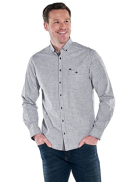 Engbers Langarmhemd Herren Karohemd, Grau günstig online kaufen