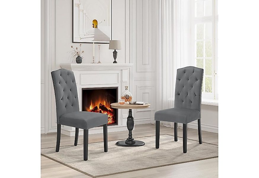 EUGAD Polsterstuhl (4 St), Esszimmerstühle mit Massivholzbeine günstig online kaufen