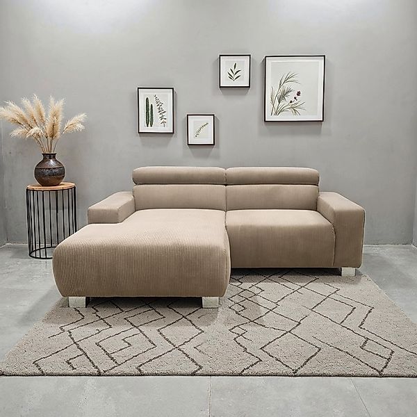 DOMO collection Ecksofa »100030 inkl. Kopfteilverstellung, guter Sitzkomfor günstig online kaufen