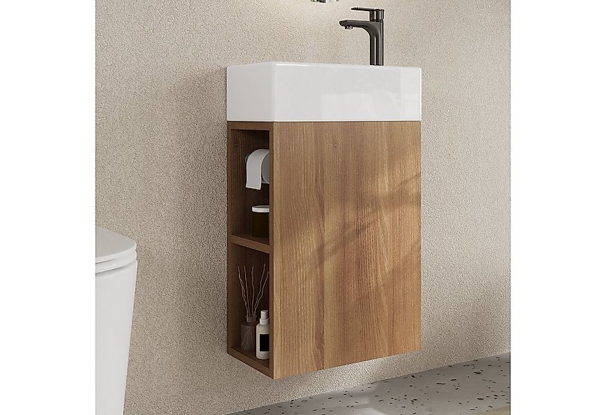 DeerValley Badmöbel-Set Waschbecken Mit Unterschrank Hängend Badmöbel set 4 günstig online kaufen