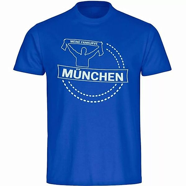 multifanshop T-Shirt Herren München blau - Meine Fankurve - Männer günstig online kaufen