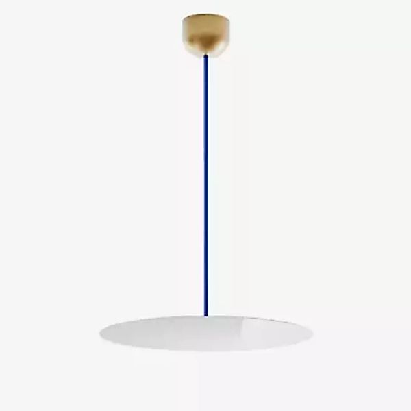 Luceplan Millimetro Pendelleuchte LED, messing/blau - H. 73 cm - ø50 - Phas günstig online kaufen