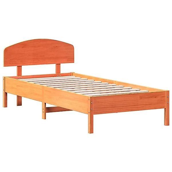 vidaXL Massivholzbett ohne Matratze Wachsbraun 100x200 Kiefernholz 3207220 günstig online kaufen