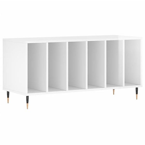 vidaXL Media-Regal Plattenschrank Hochglanz-Weiß 100x38x48 cm günstig online kaufen