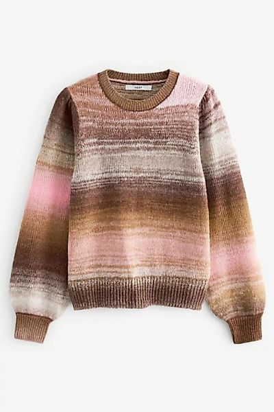 Next Strickpullover Pullover im Spacedye-Muster mit Puffärmeln (1-tlg) günstig online kaufen