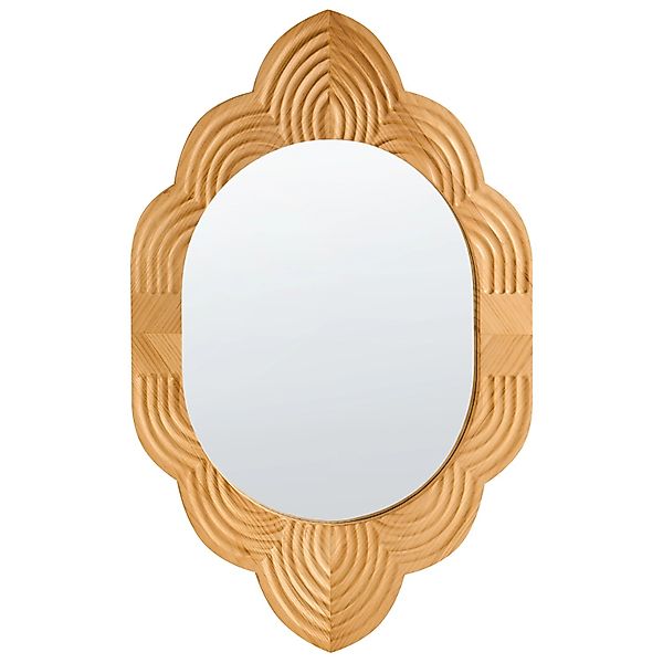 Beliani Wandspiegel FRESVILLE Hellbraun 4x62x100 günstig online kaufen