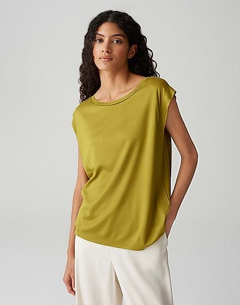 OPUS Kurzarmshirt SALLO Regular mit seitlichem Falteneinsatz günstig online kaufen