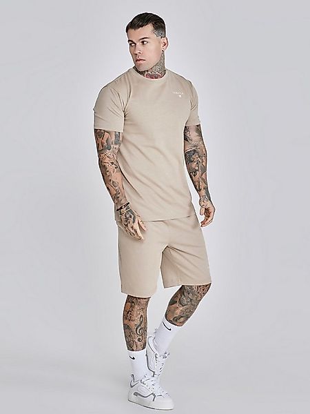 Siksilk T-Shirt & Shorts SikSilk Herren Beige T-Shirt und Shorts Set günstig online kaufen