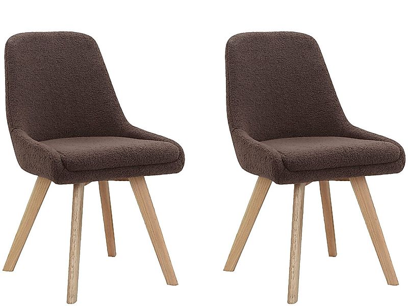 loft24 Esszimmerstuhl Rubin (2 St), Polsterstuhl mit Gestell aus massiver E günstig online kaufen