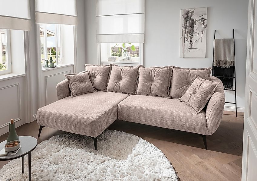 Home affaire Ecksofa "Baggio Stellmaße 277/162 cm, modern & elegant, hoher günstig online kaufen