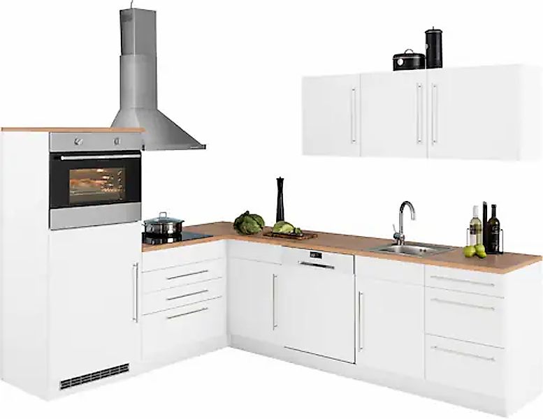 KOCHSTATION Winkelküche "KS-Samos", mit E-Geräten, Stellbreite 200/270 cm günstig online kaufen