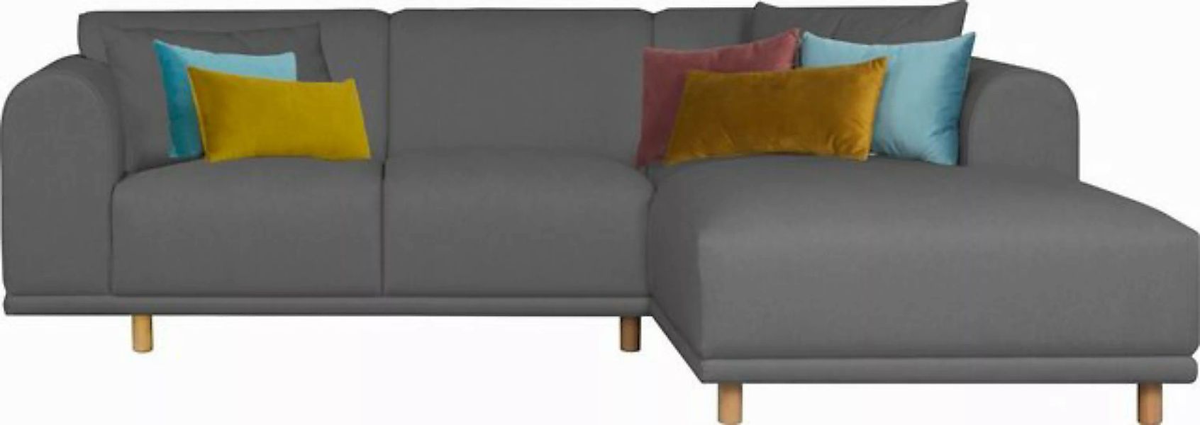 andas Ecksofa Maroon L-Form, in skandinavischem Design, mit losen Kissen günstig online kaufen