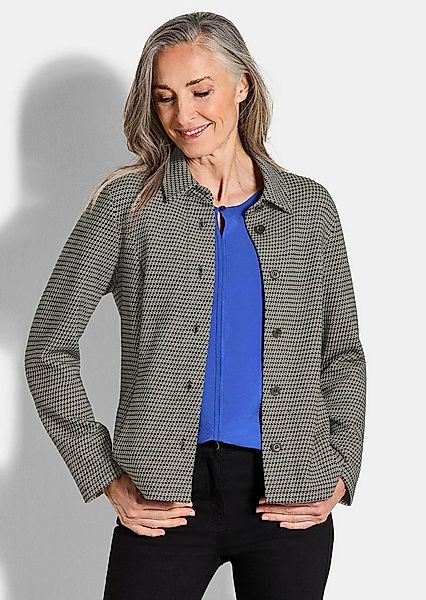 GOLDNER Shirtjacke Lässige Baumwolljacke, Pepitamuster Businessblazer mit H günstig online kaufen