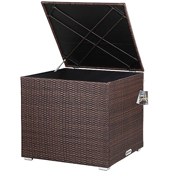 Gartenbox Polyrattan 318L Braun mit Innenverkleidung wetterfest günstig online kaufen