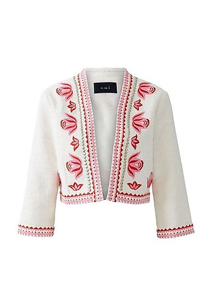 Oui Strickjacke Bolero Jacke mit wertiger Stickerei günstig online kaufen