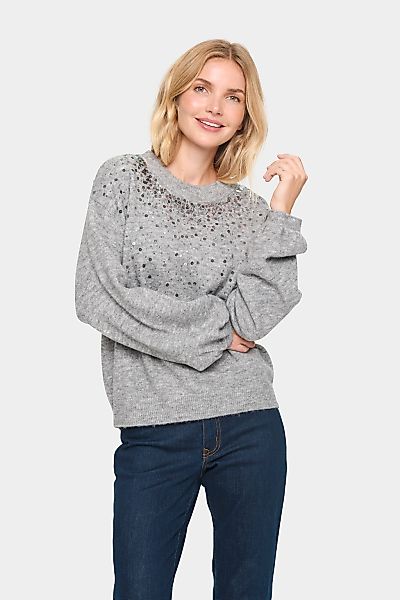 Saint Tropez Strickpullover "BarbelSZ Pullover", mit Pailletten günstig online kaufen