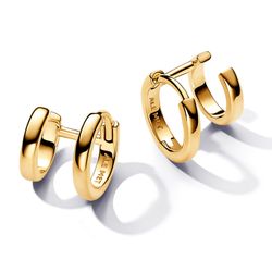 Pandora Paar Creolen Doppel-für Goldfarben günstig online kaufen
