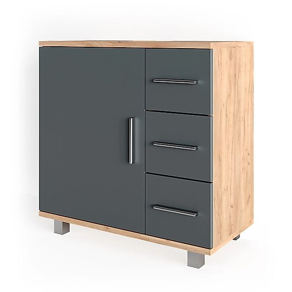 Vicco Waschbeckenunterschrank Ilias, Eiche/Anthrazit, 60 x 60.8 cm (1-St) D günstig online kaufen