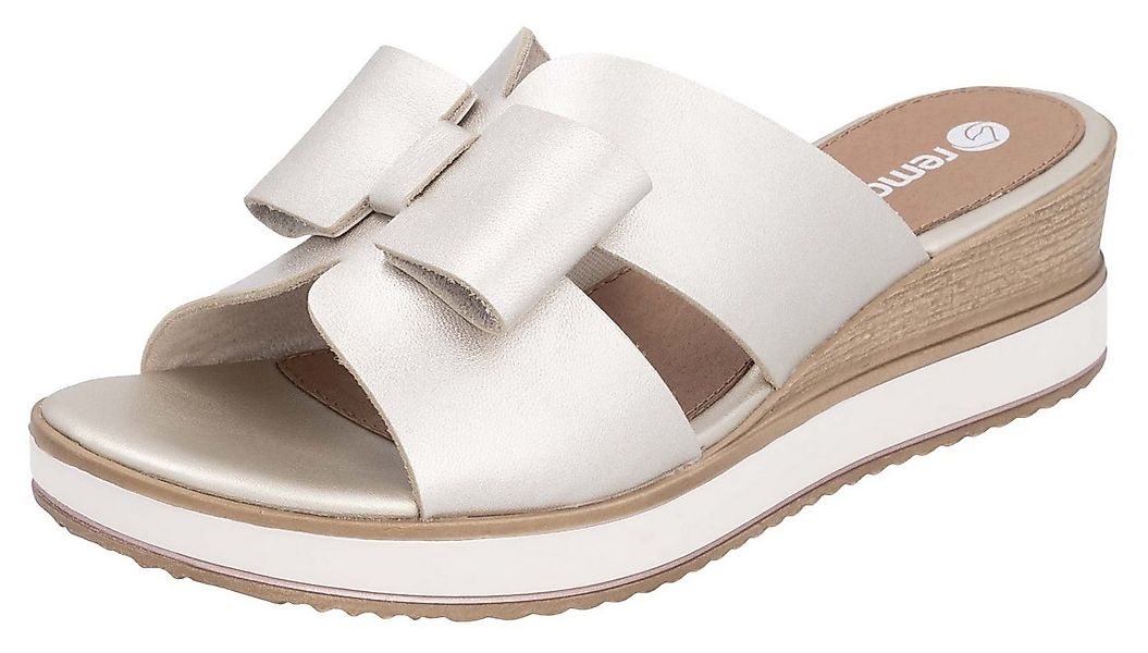 Remonte Pantolette, Keilabsatz, Sommerschuh mit schöner Zierschleife günstig online kaufen