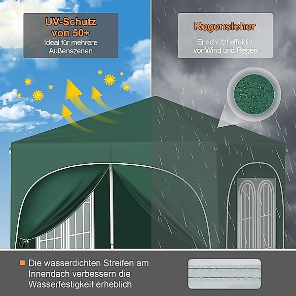 Woltu Pavillon, mit 4 Seitenteilen, 2x2 günstig online kaufen