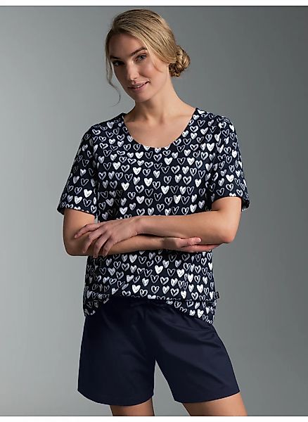 Trigema Schlafanzug "TRIGEMA Pyjama mit Allover-Druck "Herzen"" 1 günstig online kaufen
