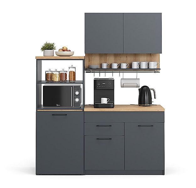 Vicco Küchenzeile Egbert, Anthrazit/Artisan-Eiche, 160 cm mit ausziehbarem günstig online kaufen