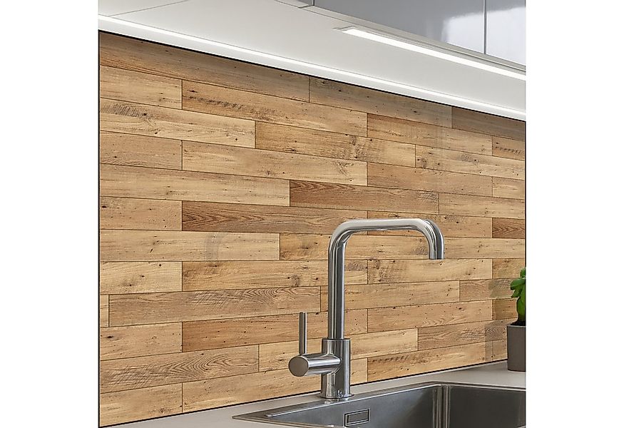 KitchenYeah Küchenrückwand selbstklebend Muster - Parkett - Muster, (1-tlg) günstig online kaufen