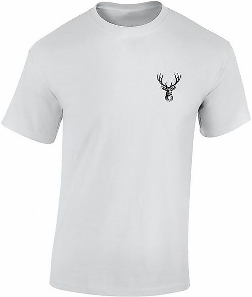 Baddery Print-Shirt Jäger T-Shirt: "Hirschkopf" - Geschenk für Jäger - Jagd günstig online kaufen