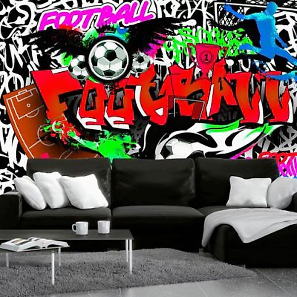 artgeist Fototapete Football Passion mehrfarbig Gr. 350 x 245 günstig online kaufen