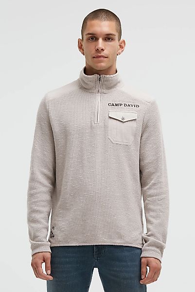 CAMP DAVID Sweater, mit Stickerei über der Brusttasche günstig online kaufen