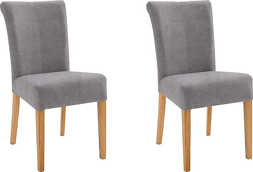Home affaire 4-Fußstuhl "Barcelona" (Set) 2 Stk. Microfaser Stuhlbeine aus günstig online kaufen