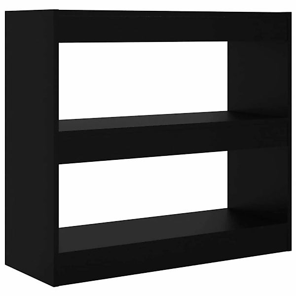 vidaXL Bücherregal Bücherregal/Raumteiler Schwarz 80x30x72 cm, günstig online kaufen