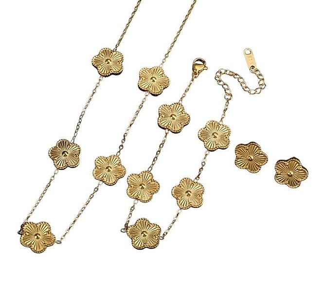 Lale Collection® Schmuckset Gold Kleeblatt Schmuck-Set günstig online kaufen