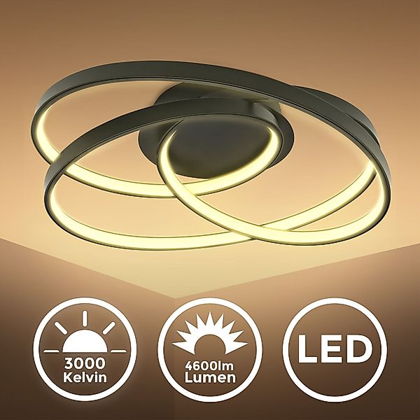 B.K.Licht LED Deckenleuchte LED Frame-Deckenlampe, Ringleuchte, günstig online kaufen