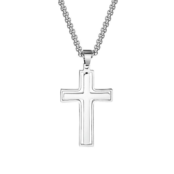KARMA Kreuzkette Herrenkette Halskette mit Anhänger günstig online kaufen