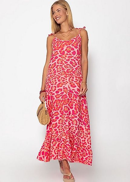 SASSYCLASSY Minikleid Musselin Maxikleid mit Leo-Print für Damen Sommerlich günstig online kaufen