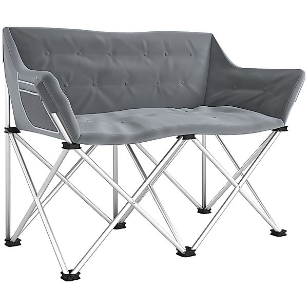 Outsunny Campingstuhl mit Armlehnen, Seitentasche (2 günstig online kaufen