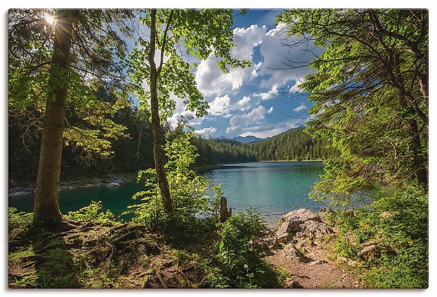 Artland Wandbild "Eibsee" Gewässer 1 Stk. tlg. auf Holzrahmen gespannt günstig online kaufen