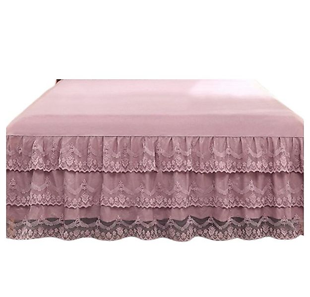 FELIXLEO Wendebettwäsche Tagesdecke Bettrock Rüschen Bettvolant Bohnenpaste günstig online kaufen